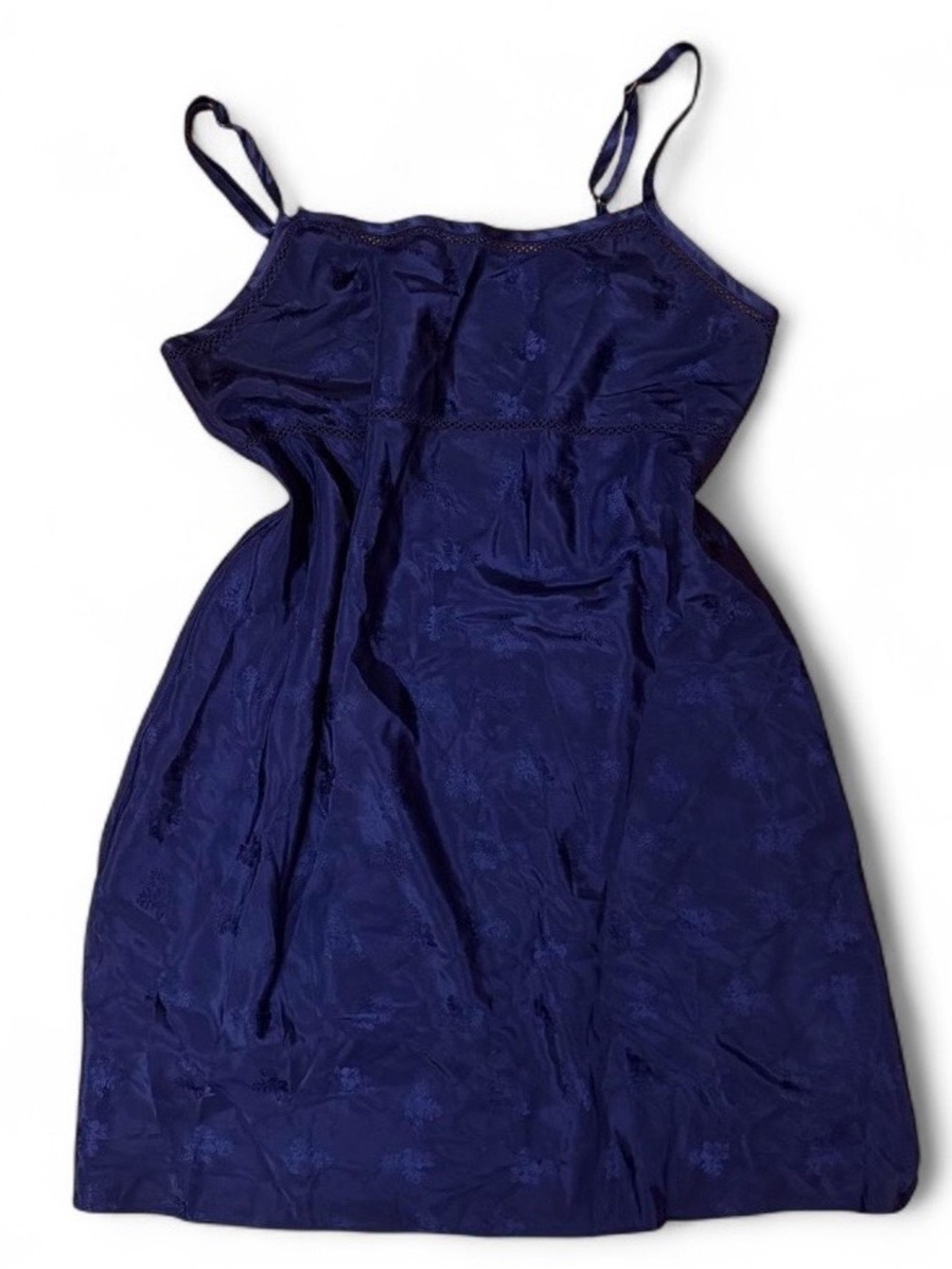 Valerie Stevens Navy Slip Chemise with Spaghetti Straps